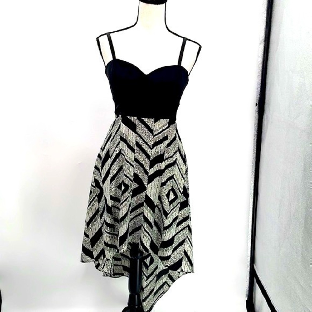 UEC Guess midi dress asymmetrical hemline corset top size 2